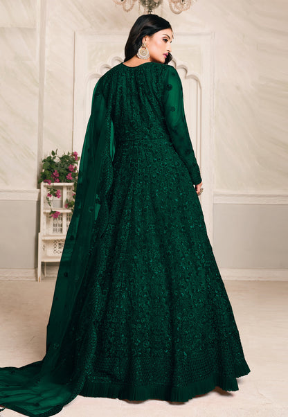 Green Premium Long Anarkali Suit with Dupatta – Special Occasion & Eid Wear