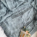 Grey Karachi Splendor: Qureshiya Crocia Suit with Dupatta