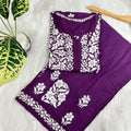 Lavendar  🌟 Chikankari Rayon Palazzo Set ✨