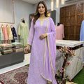 Lavendar Chikankari Elegance Ensemble (New)