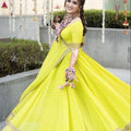Elegant Lime Green Lehenga Choli Set | Premium French Crape Silk