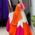 Traditional Gotta Patti Rayon Cotton Stitched Navratri Lehenga Choli Set