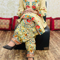 Lemon Yellow Handwork Co-Ord Set with Kantha Kurti and Salwar