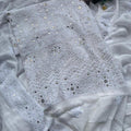 Light Grey Chikankari Unstitch Suits - Royal Collection