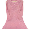 Light Pink Viscose 3D Work Short Chikankari Top