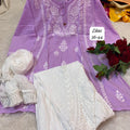 Lilac Chic Chikankari Tulip Trio Combo