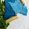 Blue Super Soft Pure Muslin Lucknow Chikankari Gown with Lycra Pants