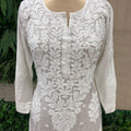 Lumina Elegance Muslin Kurti High Quality Chikankari Plus Size Up to 50