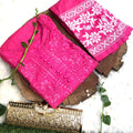Magenta Pink Cotton Chikankari Hand Work Kurti Pant Sets