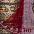 Maroon Chiffon Georgette 3-Pc Suit with Intricate Handwork Embroidery All Over Kurta Latest Online