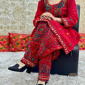 Maroon Design - 2 Indo-Western Kantha Co-ord Set
