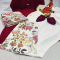 Maroon Divine Chikankari Ensemble 4 Pc Set with Jutti