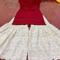 Maroon Ethereal Elegance Kurti Gharara Ensemble