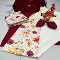 Maroon Kurti With Chikan Digital Print Patiala Salwar and Print Kota Dupatta