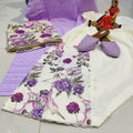 Mauve Chikankari Ensemble 4 Pc Set with Jutti