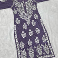 Mauve Heavy Chikankari Handwork Modal Kurti , Pair it With Jeans
