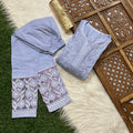Lavendar Handcrafted Lucknow Chikankari Muslin Coord Set