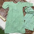 Mint Green Premium Rayon Chikankari Kurti Palazzo Set – Lucknowi Handwork | Sizes 36–48
