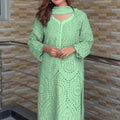 Mint Green Chikan Hakoba Designer Ready-to-Wear Suits Plus Sizes available