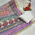 Multi Color Ethnic Prints Chikankari Elegance - Pakistani Dupatta & Kurti Palazzo Set