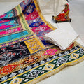 Multi Pattern Chikankari Elegance - Pakistani Dupatta & Kurti Palazzo Set