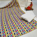 Multicolor Trance Chikankari Elegance - Pakistani Dupatta & Kurti Palazzo Set