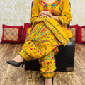 Mustard Handwork Co-Ord Set with Kantha Kurti and Salwar