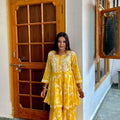 Mustard Yellow Mul Cotton Garara Set 2-Piece Set