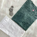 Olive Green Celestial Charm Chikankari Set