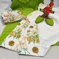 Parrot Green Chikankari Ensemble 4 Pc Set with Jutti