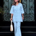 Pastel Blue  Hakoba Chic Designer Ensemble