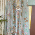 Pastel Green Beautiful Color Artisan Silk Kurta & Hand-painted Dupatta Set