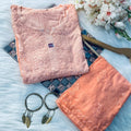 Peach Jannat Rayon Ombré Ensemble - Premium Dyeable Kurti + Palazzo Set