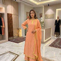 Peach Chikankari Elegance Ensemble (New)