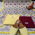 Phulkari Suit With Handmade Mirror Work Dupatta-Maroon