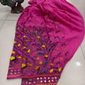 Pink Beautiful Embroidered Phulkari Kantha Salwar