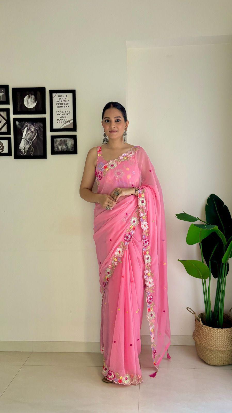 Pink Saree