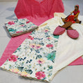 Pink Chikan Elegance Patiala Salwar Suit Set with Jutti