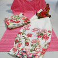 Pink Chikan Sequence Kurti with Afghani Salwar & Digital Print Dupatta