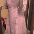 Pink Chikankari Pakistani Royal Hakuba Designer Ready to Wear One Piece Tunic Dress