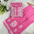 Pink  🌟 Chikankari Rayon Palazzo Set ✨