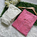 Pink Color Modern Mirage Cotton Kurti & Afghani Pant Ensemble