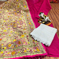 Pink Design 1 Regal Charm Chikan Kurti Pom Pom Duppatta Set and Sharara