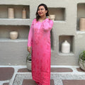 Pink Dual Shades Chikankari Elegance Modal Kurti and Plazo Set