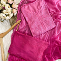 Pink Handcrafted Soft Rayon 3-Piece Dyed Ombre Set