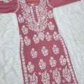 Pink Heavy Chikankari Handwork Modal Kurti , Pair it With Jeans