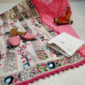 Pink Pure Cotton Phulkari Suit with Beautiful Handmade Mirror Work Shopping Online