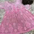 Pink Urban Chic Chikankari Short Kurti