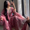 Pink Ethereal Silk Embroidered Ensemble Eid Special