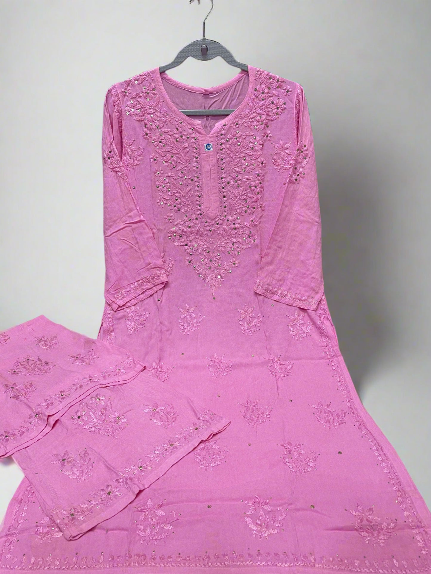 Pink chikankari Kurti